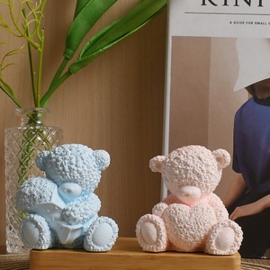 Valentine's Day Resin Mold <b>Cute</b> <b>Bear</b> Silicone Candle Mould for Home Decoration Scented Candle Molds - Product Image 1