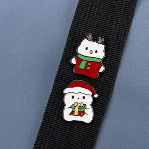 New Style Großhandel Nette Emaille Weihnachts katze Geschenke Abzeichen Stifte Weihnachts schmuck Brosche Anstecknadel für Kleidung - Product Image 4