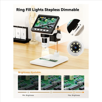 Microscopio Digital con Pantalla IPS de 4.3 Pulgadas, Microscopio USB para Monedas con Aumento de 1000X, 2MP, Enfoque Ultra Preciso, Microscopios de Soldadura para Reparación