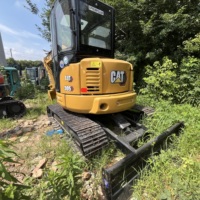 Mini-excavatrice sur chenilles CAT305 d'occasion de 5 tonnes, moteur d'origine, faible consommation de carburant, pour travaux d'aménagement paysager et de construction municipale