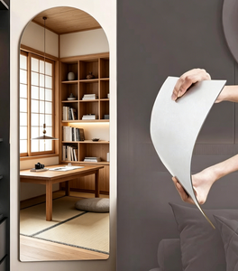 Arched Wall <b>Mirror</b> Glass Minimalist Design Decorative Home Use Wall Mounting - Product Image 1