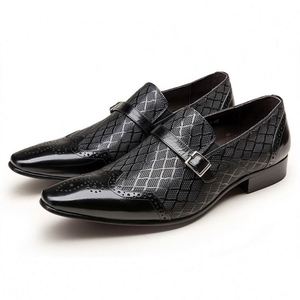 Original Designer High Quality Men's Oxford <b>Pointed</b> Toe Lace-Up Genuine Leather Office Dress Shoes Spring <b>Light</b> Weight Anti-Slip - Product Image 4