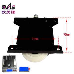 Roulette de porte coulissante en nylon à faible bruit pour armoire, facile à installer, roue convexe en fer noir de 1 mm - Product Image 3