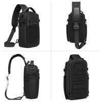Ozuko 9879 Sportieve Reflecterende Polyester Heuptas Voor Mannen Ademende Sling Pack Telefoonhouder Brief Voor Gym Outdoor Fitness