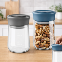 Frasco de Vidrio de Boca Ancha Mason Jar 2026, 16 oz, 27 oz 90 °   Frasco de Vidrio con Tapa Giratoria para Almacenamiento, Frasco para Aperitivos y Overnight Oats de Grado Alimenticio, OEM/ODM Disponible