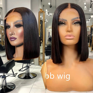 13X4 Transparent Full Lace Front 10 Pouces Remy Hair 99J Noir Bob Perruque pour Femmes Brut Vierge Brésilienne Cheveux Vendeur Frontal Perruques - Product Image 3