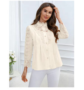 Produit le plus vendu, tendance en gros, chemise en dentelle vintage pour femmes, style nouveau, importée - Product Image 1