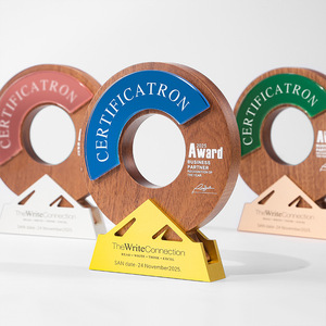 Certificatron Wood Alloy <b>Trophy</b> Laser <b>Engraved</b> Digital Printing Business Gift Conference Award - Product Image 1