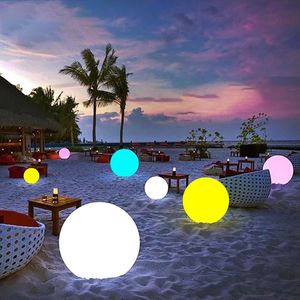 ไฟ LED ทรงกลมพลาสติก 16 สี ชาร์จซ้ำได้ กันน้ำระดับ IP68 ปรับความสว่างได้ รูปทรงดวงจันทร์ลอยน้ำ พร้อมรีโมทคอนโทรล สำหรับใช้งานกลางแจ้ง - Product Image 4