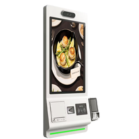 Kiosco de Autoservicio de 22 Pulgadas con Pantalla Táctil LCD para Restaurantes de Comida Rápida, con Impresora Térmica de 80 mm, NFC, Escáner de Códigos QR y de Tickets