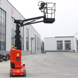 Elevador de pluma vertical eléctrico portátil Elevador de mástil vertical Plataforma de trabajo aéreo tipo mástil autopropulsado - Product Image 5