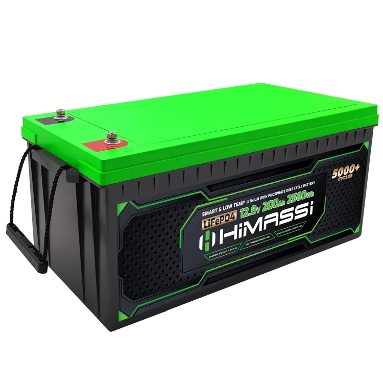 Himax High-rate 12V/12volt 200ah Lithium/Lithium Ion Deep Cycle Rechargeable Batteries with LED Indicator and BMS