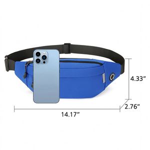 Custom Logo Adjustable Zippered Fanny Pack Lightweight Crossbody Waist Bag for Sports Promotions - Product Image 6