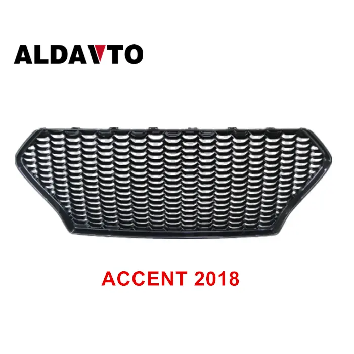 Recambio de rejilla delantera para coche, accesorio para 2017 ACCENT 2018, tipo modificación, color negro 2019, 2020, 2021, 2022 VERNA/ELANTRA/SANTAFE/TUCSON