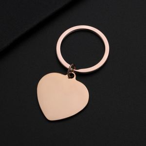 Porte-clés en acier inoxydable de haute qualité en forme de cœur, vierges, compatibles avec le marquage laser - Product Image 4