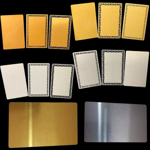 Kartu Nama Logam Kosong Warna Kustom Ukuran Ketebalan 3.5 X 2.5 Kartu Kosong Baja Tahan Karat Kartu Dagang Logam Kosong 6.3x8.8cm - Product Image 2