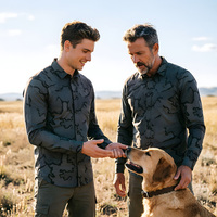 Polo camouflage pour homme à séchage rapide, respirant, anti-humidité, en polyester extensible doux, manches courtes, avec logo personnalisé, pour la chasse et la pêche