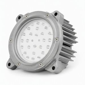 Carcasa de Aluminio Fundido a Presión Personalizada para LED, Disipador de Calor, Cuerpo de Lámpara OEM ADC12, Fundición de Precisión, Recubrimiento en Polvo Negro, Modelo YF, Guangdong - Product Image 3