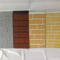 Prix promotionnels d'usine, panneaux sandwich décoratifs en métal avec isolation en mousse PU de 16 mm, revêtement en aluminium zinc gaufré, bardage métallique