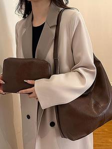 Sac fourre-tout messager pour femme Tide Vant CHOVANT, style rétro vintage, grande capacité, toutes saisons, fermeture éclair portable, PU - Product Image 6