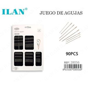 Set di aghi da cucito Ilan, 90 pezzi, misure assortite per cucito a mano - Product Image 1