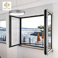 Fenêtre pliante motorisée en aluminium et verre, insonorisée et isolante thermiquement, idéale pour la cuisine – Meilleure vente en gros