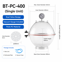 Étuvette sous vide en polycarbonate pour laboratoire, chambre à vide en PC avec manomètre pour le stockage d'échantillons secs