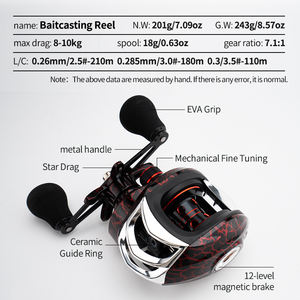 Ruota da Pesca in acqua salata di fabbrica Max 10kgs Drag Baitcasting mulinello magnetico per freno posteriore Surfcasting mulinello Carrete De Pesca - Product Image 2