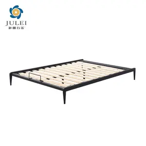 Sommier de alta calidad con refuerzo moderno King Metal Full Queen Size Marco de cama individual para adultos