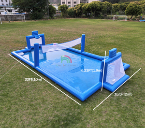 PVC <span class=keywords><strong>Inflatable</strong></span> trò chơi thể thao màu xanh <span class=keywords><strong>Inflatable</strong></span> nước bóng chuyền Net lĩnh vực bóng đá lĩnh vực Arena tòa <span class=keywords><strong>Inflatable</strong></span> bóng đá Tòa Án lĩnh vực - Product Image 2