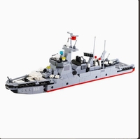 Tanque Militar, Barco, Misil, Destructor, Submarino, Bloques de Construcción de Piezas Pequeñas, Juguete de Ensamblaje