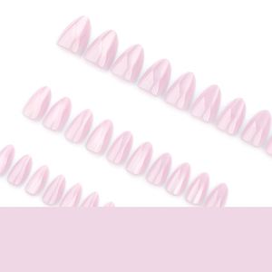 Ongles élégants blancs effet œil de chat, courts, forme amande, pour l'automne et l'<span class=keywords><strong>hiver</strong></span>, de haute qualité, vente en gros, manucure tendance - Product Image 4