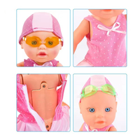 Poupée de natation JinYing, cadeaux pour enfants, été, plage, salle de bain, flottante, bras oscillant, dos nu, freestyle, poupée de natation électrique de 13 pouces