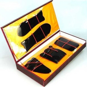 Buffalo Horn Gua Sha Board <b>Set</b> 5 Pieces Facial <b>Massage</b> Tool With Comb Therapy Kit - Product Image 2