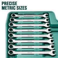 Ensemble d'outils mécaniques professionnels de 172 pièces, jeu de clés à douilles en acier au chrome-vanadium, jeu de cliquet à 72 dents pour la réparation automobile