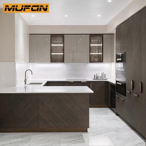 خزائن وأحواض مطبخ إيطالية مفتوحة فاخرة تصاميم وحدات عالية الجودة خزانة مطبخ مُصنع - Product Image 1