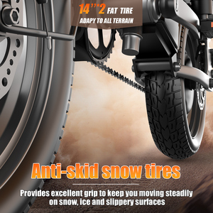 <span class=keywords><strong>Vélo</strong></span> électrique pliable KLEIN 500W 48V 15AH avec batterie au lithium pour adultes, style mini, moteur roue arrière, pneus larges, <span class=keywords><strong>porte</strong></span>-bagages arrière - Product Image 4