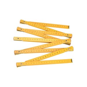 Regla plegable de madera amarilla Herramienta de medición de escala métrica ABS plegable PS PVC PP P para un uso fácil - Product Image 1