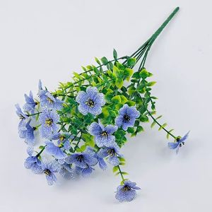 <span class=keywords><strong>LO</strong></span>-80 Venta al por Mayor Ramo de Flores Artificiales de Violeta Realista de 14.2 Pulgadas con 7 Ramas para Decoración del Hogar - Product Image 5