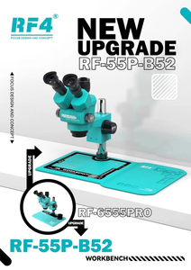 Microscopio Estéreo Trinocular con Zoom RF4 RF-55P-B52 6.5X-55X, <span class=keywords><strong>Base</strong></span> Grande a Prueba de Polvo <span class=keywords><strong>para</strong></span> Reparación de Teléfonos <span class=keywords><strong>Celulares</strong></span>, Actualización del 6555PRO - Product Image 6