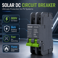 Disjoncteur solaire DC LTB7N-63PV 2P 63A 800V DC 6kA pour rail DIN, idéal pour boîtier de combinaison photovoltaïque