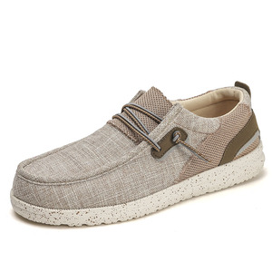 Vendita calda di moda all'ingrosso ultima tela di mucca <span class=keywords><strong>camoscio</strong></span> sportivo maglia Casual barca pigro mocassino pigro da uomo scarpe mocassino da <span class=keywords><strong>donna</strong></span> - Product Image 1
