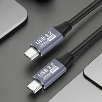 Cable USB 3.2 20Gbps 48V 5A 240W USB C a Tipo C 3.2 Gen2 para Transferencia de Datos, Cable para Disco Duro SSD USB C, 4K 60Hz QC 3.0 Carga Rápida