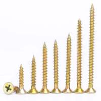 Ensemble de vis à bois zingué jaune, échantillon gratuit, torx star drive, vis à tête plate pour le bois