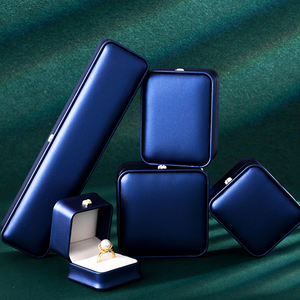 New Design Luxury PU Leather Plastic+Velvet Jewellery Storage Necklace Bracelet Pendant Ring Ornaments <b>Gift</b> Packaging <b>Box</b> Custom - Product Image 5