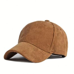Nuevas Gorras Deportivas de Pana Cálidas de Invierno a la Moda, Gorra de Béisbol de 6 Paneles, Gorras de Béisbol Lisas sin Estampado - Product Image 1