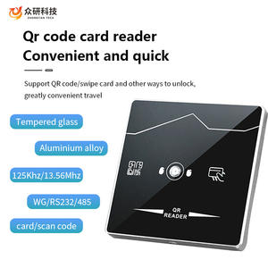 Proximidad 13,56 MHz RFID Lector de código QR para exteriores Integrado NFC Smart Wiegand26 Torniquete Escáner de código QR Lector de control de acceso - Product Image 3