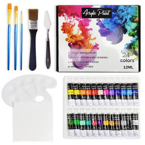 Juego <span class=keywords><strong>de</strong></span> pintura acrílica no tóxica <span class=keywords><strong>de</strong></span> 12ml OEM, medio <span class=keywords><strong>de</strong></span> dibujo artístico <span class=keywords><strong>de</strong></span> 24 colores <span class=keywords><strong>para</strong></span> papel <span class=keywords><strong>para</strong></span> artistas y <span class=keywords><strong>camisetas</strong></span>, lienzo <span class=keywords><strong>de</strong></span> cristal <span class=keywords><strong>de</strong></span> madera <span class=keywords><strong>de</strong></span> roca - Product Image 3