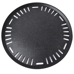 烧烤盘石圆木炭平底电烤盘烧烤盘户外煎锅不粘蜜蜂模型铁 - Product Image 1