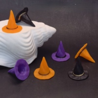 25mm Mini Sorcière Chapeaux Résine Miniatures Poupée Figurines pour Halloween Poupée Accessoires Slime Charms